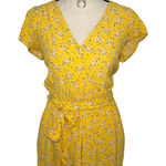 American Eagle  Outfitters Romper | Yellow Floral Pockets Photo 0