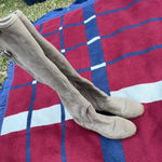 Coach  Palmera suede leather beige Tall Riding Leather Block Heel Over Knee boot Photo 2