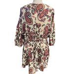 ZARA Paisley Print Lace Up Waist Shirt Dress For Women Chic Retro Size Medium Photo 9