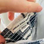 American Eagle  Plaid Print Romper Blue Sz Small Photo 11