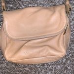 Fossil camel tan color cowhide leather fold over crossbody bag lots of details Photo 1