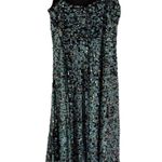 Emporio Armani Vintage Silk Sequin Dress Blue Green Black Asymmetric Size 8 Photo 6