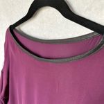 Alice + Olivia Women's Purple Drape Sleeve Faux Wrap Dress Size M Photo 2