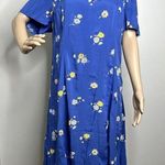 Old Navy  Blue Floral Patterned Short Sleeve Dress Photo 0