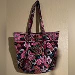 Vera Bradley  Pink and Black Floral Tote Photo 1