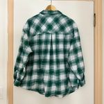 Maurice's  Green Plaid Oversized Flannel Button Down Shirt Sz 2X Photo 3