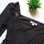 🆕 And Now This Puff Sleeve Ruched Bodysuit Black Size L Photo 7