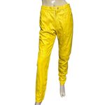 Ralph Lauren  Purple Label Vintage Women’s Size 12 Yellow Leather High Rise Jeans Photo 1