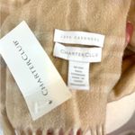 Charter Club  Cashmere Scarf in Beige Plaid Photo 5