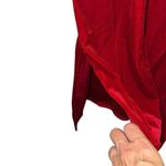 SheIn Red Velvet Bodycon Dress Long Sleeve Ruched V-Neck Holiday Party Size L Photo 2