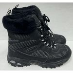 Skechers D’Lites Boots Women's 8.5 Black Waterproof Winter Snow Bomb Cyclone Photo 1
