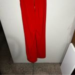Naven Bebe x Elegant Red Strapless Sweetheart Front Slits Jumpsuit Photo 6
