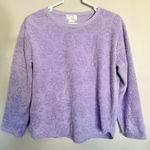 Oscar de la Renta  Lavender Floral Pullover Sweatshirt Size Medium Sweater Photo 0