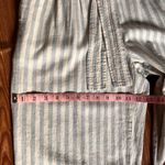 Madewell  Blue and White Striped Linen
Paperbag Cropped Pants Size Medium Photo 8