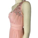 B Darlin B. DARLIN Pale Peach Sequin & Chiffon one shoulder Gown size 3/4 Photo 6