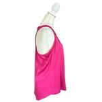 Trina Turk Silk Stretch Pink Racerback Scallop Trim Tank Top 298601 Size Medium Photo 1