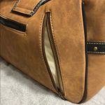 Western Bronze Floral Buckle Conceal Carry Shoulder Bag Tan Photo 5