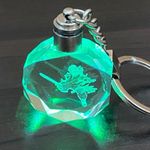 Laser Engraved Crystal Anime Color Changing LED Keychain Photo 8