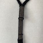 Nike  Femme Elastika Training Tank Top Size Medium Black Ribbed Gold Metallic Photo 8