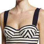 Kate Spade White/Navy Striped Underwire Bustier Bikini Swimwear Top Extra Small Photo 1