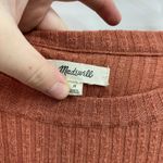 Madewell women's rustic orange soft knit balloon sleeve stretch sweater medium Photo 3