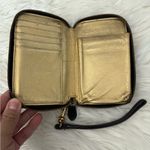 UGG  Black Leather Wristlet with Gold Accents Photo 2