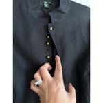 Ralph Lauren LRL Linen Military Style Black Jacket Brass Buttons Womens Size 10 Photo 6