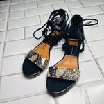 Dolce Vita Black and Snakeskin Strappy Sandals Gladiator Shoes,‎ Size 6 Photo 3