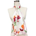 Jones New York Halston & Silk Scarf Bundle Blue Ombre Floral & Tulip Butterfly Photo 11