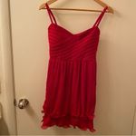 American Rag Candy Apple Red Ruffle Dress Size Extra Small Photo 1