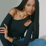 Abercrombie & Fitch Long Sleeved Elevated Off The Shoulder Top Photo 2