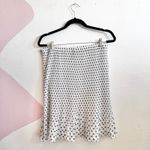 Drama White Polka‎ Dot Pleated Skirt Vintage 90s Preppy Retro Coquette XL Photo 1