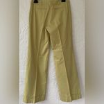 Anthropologie  Elevenses mustard wide leg cropped hem work pants, side pockets; 4 Photo 5
