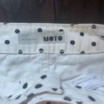 Topshop  Moto White Denim Polka Dot Mini Skirt - size 6 Photo 5