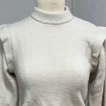 Ella Moss Moss Rose wool blend coquette ruffle puff sleeve sweater Photo 2
