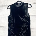 Shinestar  Black Velvet Lace Up Mini Dress Size Large Photo 4