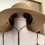 Solar Eclipse Beige Sun Hat with Dark Brown Band Tan Photo 1