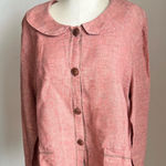 Flax  Jacket 100% Linen Peter Pan Collar Jacket New Photo 0