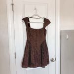 Reformation  Oaklyn Cap Sleeve Linen Mini Dress Chocolate Chip Photo 1