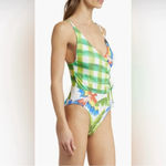Farm Rio Tropical Fresh Faux Wrap One-Piece Swimsuit, Size large, $195 Photo 2