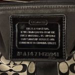 Coach Signature Monogram Handbag Grey Black Canvas Purse F29941 Photo 8