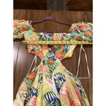 STAUD  Coliseum floral leafs cut out linen Maxi Dress size 8 Photo 4