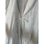 Laura Ashley White Cotton Embroidered Floral Kimono Long Robe Women Sz L VTG Photo 7