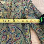 Max Nugus Embroidered Silk Tunic Jacket in Green Multi Photo 4