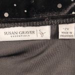 Susan Graver Womens Velvet Blouse Size 2X Sparkling Accent Evening Party Luxury Black Photo 4