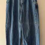 ZARA  Paperbag Elastic Waist Wide Leg Baggy Balloon Jeans Photo 0