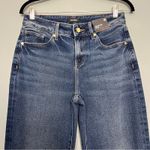 EXPRESS NWT  90’s Mid Rise Ankle Boot Wide Leg Dark Distressed Denim Women’s 0 Photo 2