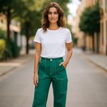 True Religion NWT  Military Single needle Cargo Pants Aventurine Green Size 27 Photo 1