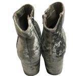 Diba SIZE 7.5 Silver Brodie Crushed Velvet 3" Heeled Ankle Booties Round Toe Photo 1