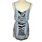EXPRESS Zebra Geometric Print Mini Slip Dress w/ Elastic Waist, Medium Photo 4